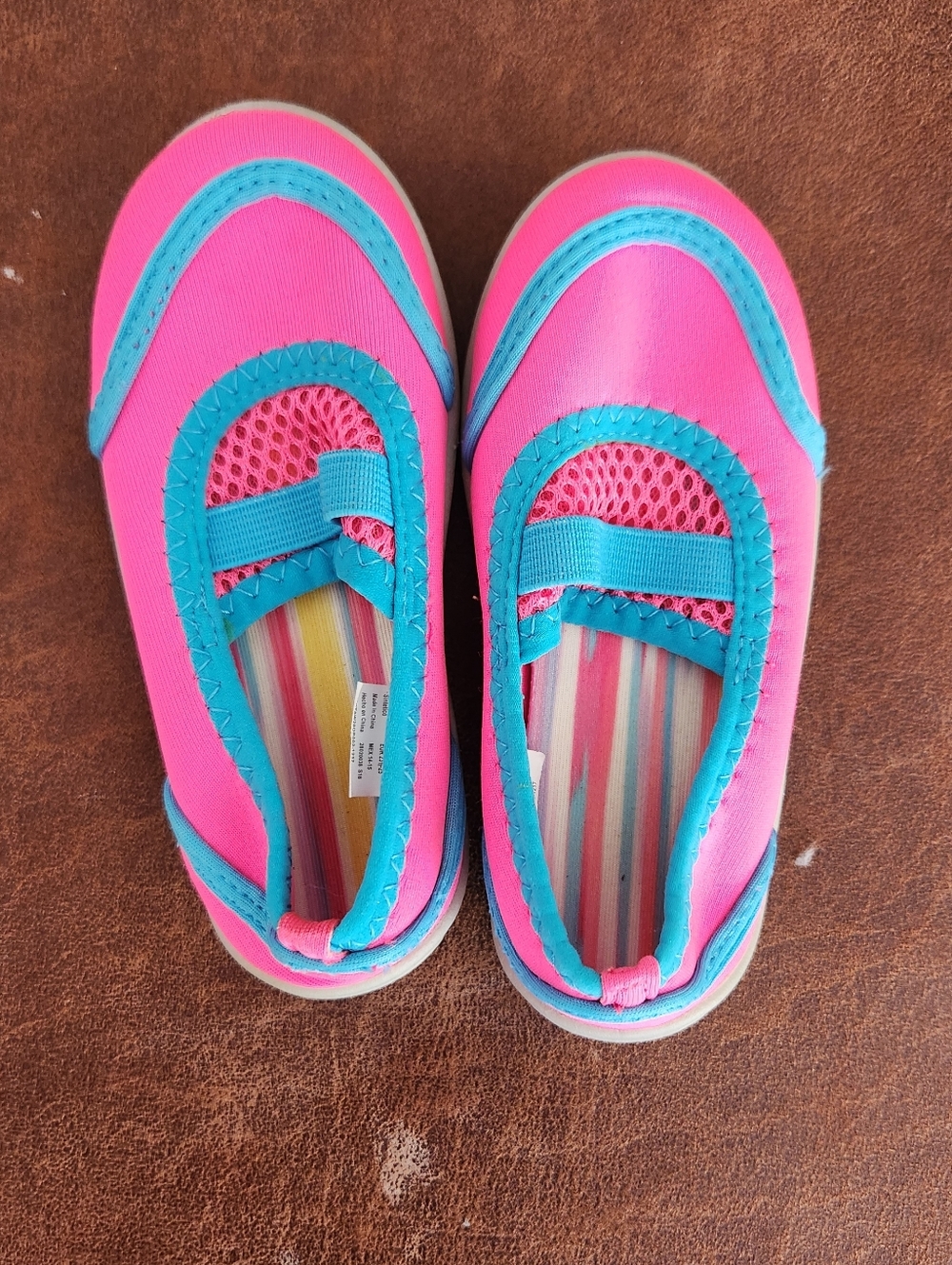 Kids Pink & Teal Water Shoes